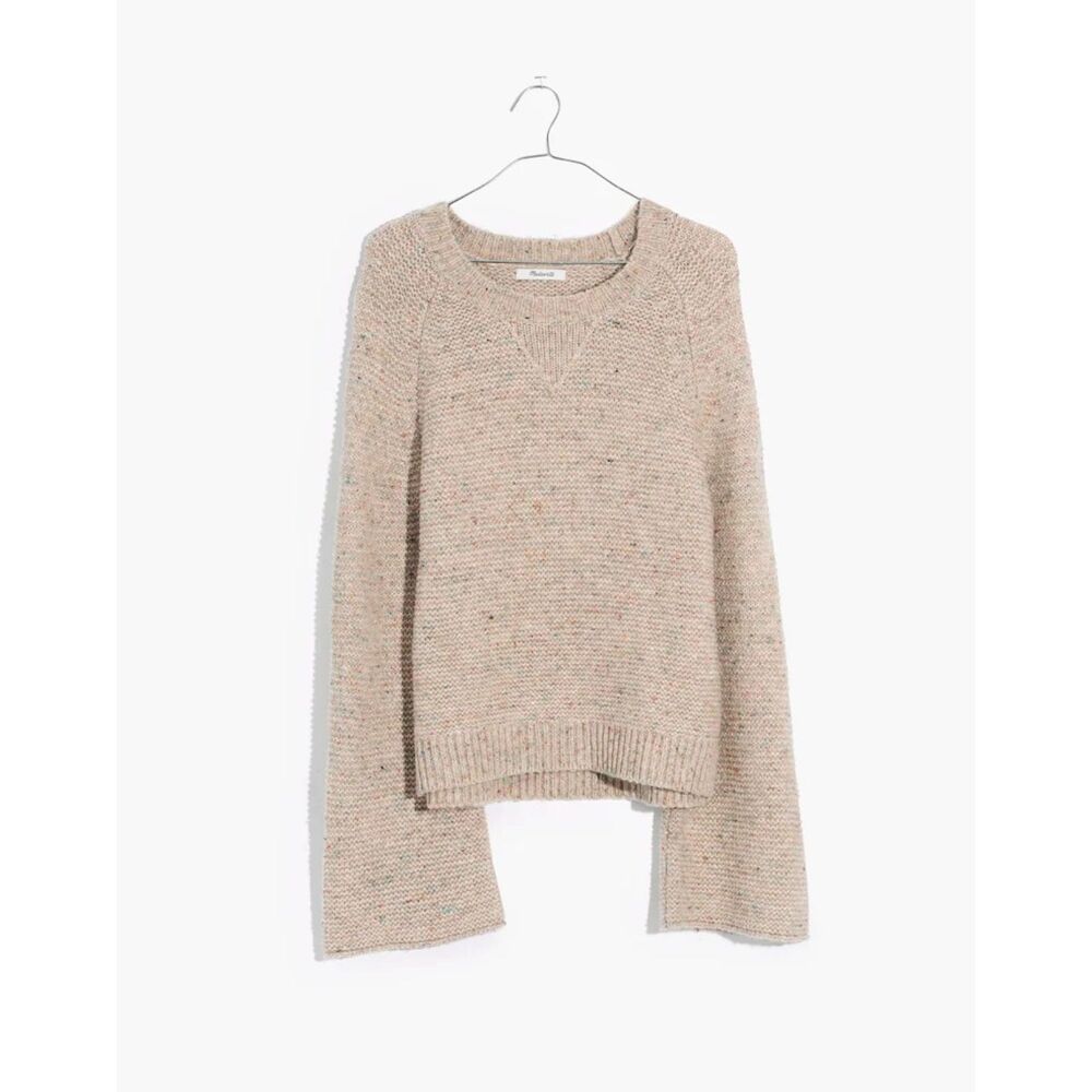 Madewell Flecked Wide-Sleeve Pullover Sweater XS NWOT